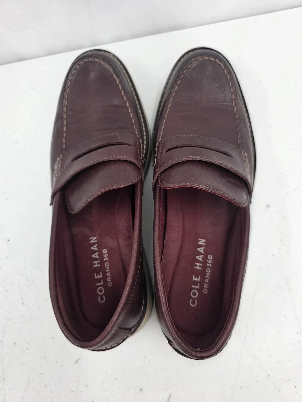 Cole Haan Osborn Grand Penny Loafer Men’s Size 9M Burgundy Leather C38243 No Box